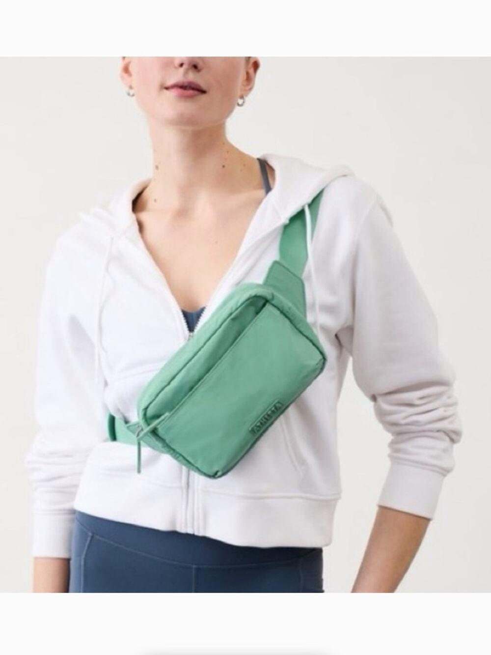 Athleta All About Crossbody Belt Bag Light Blue NEW